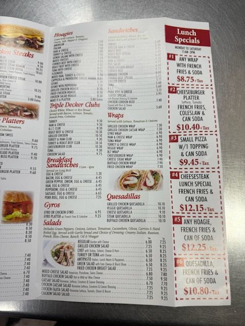 Verree Express Pizza Menu 2